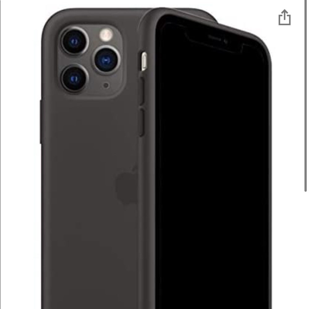 BLACK APPLE SILICONE CASE - 11PRO MAX